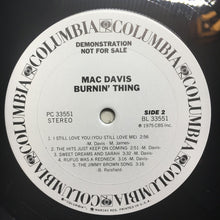 Load image into Gallery viewer, Mac Davis : Burnin' Thing (LP, Promo)

