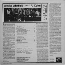 Load image into Gallery viewer, Weslia Whitfield Featuring Al Cohn : Just For A Thrill (LP, Album)
