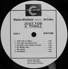 Load image into Gallery viewer, Weslia Whitfield Featuring Al Cohn : Just For A Thrill (LP, Album)
