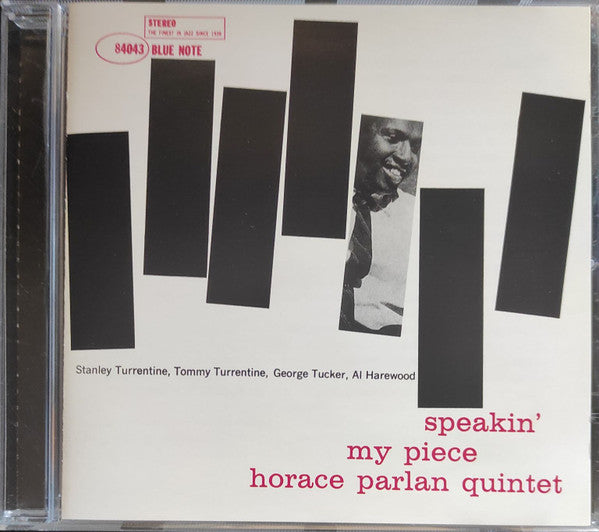 Horace Parlan Quintet : Speakin' My Piece (CD, Album, Ltd, RE, RM)