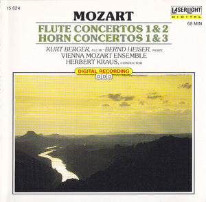 Mozart*, Kurt Berger, Bernd Heiser, Vienna Mozart Ensemble* : Flute Concertos 1&2, Horn Concertos 1&3 (CD, Comp)