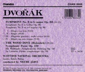 Dvořák* – Neeme Järvi, Scottish National Orchestra* : Symphony No. 8 • The Wood Dove (CD)