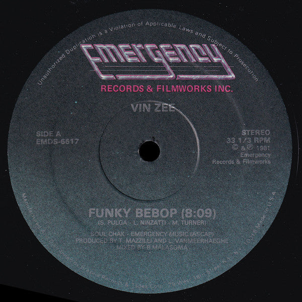 Vin Zee : Funky Bebop (12