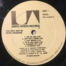 Load image into Gallery viewer, Fats Domino : The Very Best Of Fats Domino (LP, Comp, Mono)
