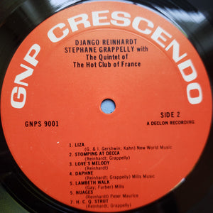 Django Reinhardt & Stephane Grappelly* With The Quintet Of The Hot Club Of France* : The Quintet Of The Hot Club Of France (LP, Mono)
