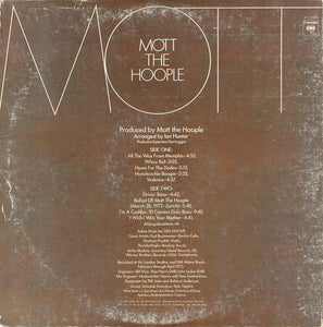 Mott The Hoople : Mott (LP, Album, Ter)