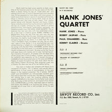 Laden Sie das Bild in den Galerie-Viewer, Hank Jones Trio Plus The Flute Of Bobby Jaspar : Hank Jones' Quartet (LP, Mono, M/Print)
