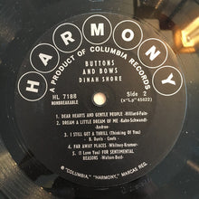 Load image into Gallery viewer, Dinah Shore : Buttons And Bows (LP, Album, Mono)
