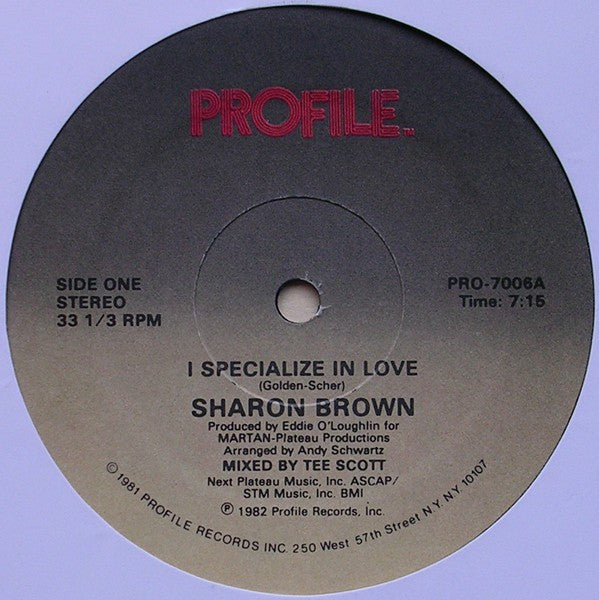 Sharon Brown : I Specialize In Love (12