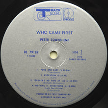 Load image into Gallery viewer, Peter Townshend* : Who Came First (LP, Album, Pin)
