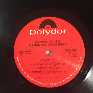 Allman Brothers Band* : Idlewild South (LP, Album, RE, PRC)