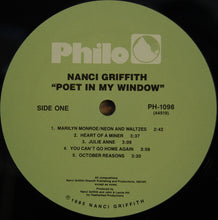 Charger l&#39;image dans la galerie, Nanci Griffith : Poet In My Window (LP, Album, RE)
