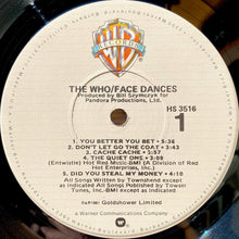 Laden Sie das Bild in den Galerie-Viewer, The Who : Face Dances (LP, Album, Los)
