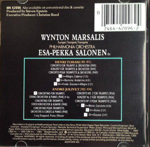 Wynton Marsalis, Tomasi*, Jolivet*, Philharmonia Orchestra, Esa-Pekka Salonen : Concerto For Trumpet And Orchestra / Concerto No. 2 For Trumpet - Concertino For Trumpet, String Orchestra And Piano (CD)