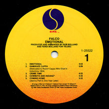 Laden Sie das Bild in den Galerie-Viewer, Falco : Emotional (LP, Album, SRC)
