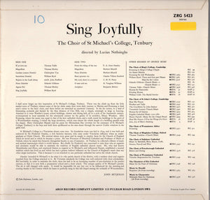 The Choir Of St Michael's College, Tenbury Directed By Lucian Nethsingha : Sing Joyfully (LP)