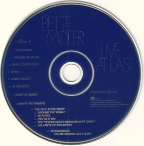 Bette Midler : Live At Last (2xCD, Album, RE)