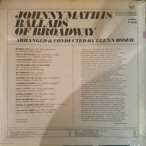 Johnny Mathis : Ballads Of Broadway (LP, Album, Ter)