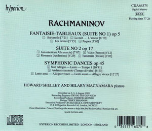 Rachmaninov* - Howard Shelley And Hilary Macnamara : Suite No 1, Suite No 2, Symphonic Dances (CD, Album)