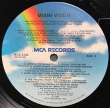 Load image into Gallery viewer, Various : Miami Vice II (New Music From The Television Series, "Miami Vice") (LP, Album, Comp, Pin)
