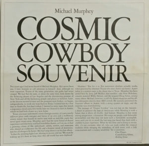 Michael Murphey* : Cosmic Cowboy Souvenir (LP, Album, Pit)