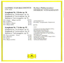 Load image into Gallery viewer, Ludwig van Beethoven / Berlin Philharmonic Orchestra* / Herbert von Karajan : Symphonies Nos. 2 &amp; 7 (CD, Comp, RM, PDO)
