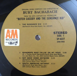 Burt Bacharach : Butch Cassidy And The Sundance Kid (Original Movie Soundtrack) (LP, Album, Pit)