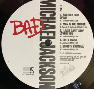 Michael Jackson : Bad (LP, Album, RE, Gat)