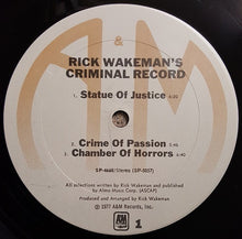 Charger l&#39;image dans la galerie, Rick Wakeman : Rick Wakeman&#39;s Criminal Record (LP, Album, Foo)
