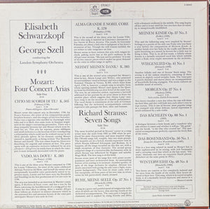 Elisabeth Schwarzkopf, George Szell Conducting Richard Strauss / Mozart* / London Symphony Orchestra : Seven Songs / Four Concert Arias (LP, Album)