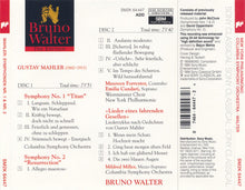 Load image into Gallery viewer, Bruno Walter, Mahler*, Emilia Cundari, Maureen Foster, Mildred Miller, New York Philharmonic, Columbia Symphony Orchestra : Symphonies No. 1 &amp; No. 2 / Lieder Eines Fahrenden Gesellen (2xCD, Album, Comp, RM)
