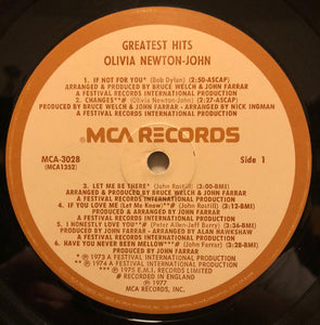 Olivia Newton-John : Olivia Newton-John's Greatest Hits (LP, Comp, Pin)