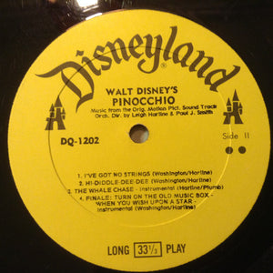 Unknown Artist : Walt Disney's Pinocchio (LP, Yel)