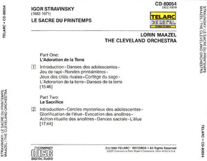 Igor Stravinsky, Lorin Maazel, The Cleveland Orchestra : The Rite Of Spring (CD, Album, RE, 3rd)