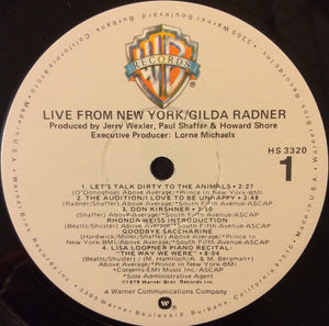 Gilda Radner : Live From New York (LP, Album, Win)