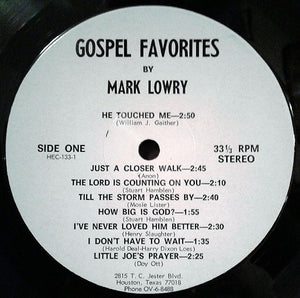 Mark Lowry (3) : He Touched Me Plus Other Gospel Favorites (LP, Album)