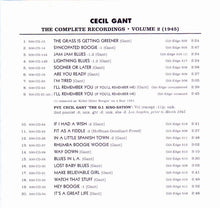 Load image into Gallery viewer, Cecil Gant : The Complete Recordings Volume 2: 1945 (CD, Comp)
