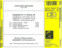 Laden Sie das Bild in den Galerie-Viewer, Brahms*, Berliner Philharmoniker, Herbert von Karajan : Symphonie No. 1 (CD, Album)
