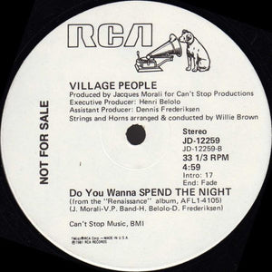 Village People : 5 O'Clock In The Morning (12", Promo)