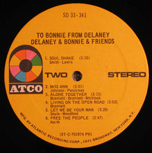 Laden Sie das Bild in den Galerie-Viewer, Delaney &amp; Bonnie &amp; Friends : To Bonnie From Delaney (LP, Album, PR,)
