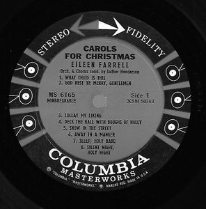 Eileen Farrell : Carols For Christmas (LP, Album)