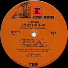 Charger l&#39;image dans la galerie, Gordon Lightfoot : Sundown (LP, Album, San)
