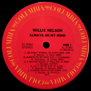 Willie Nelson : Always On My Mind (LP, Album, Ter)