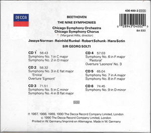 Beethoven* - Chicago Symphony Orchestra, Sir Georg Solti* : The Nine Symphonies (6xCD, Comp, Dig)