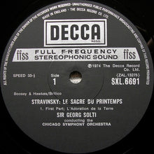 Laden Sie das Bild in den Galerie-Viewer, Stravinsky* - Chicago Symphony Orchestra, Sir Georg Solti* : Le Sacre Du Printemps (LP, Dec)
