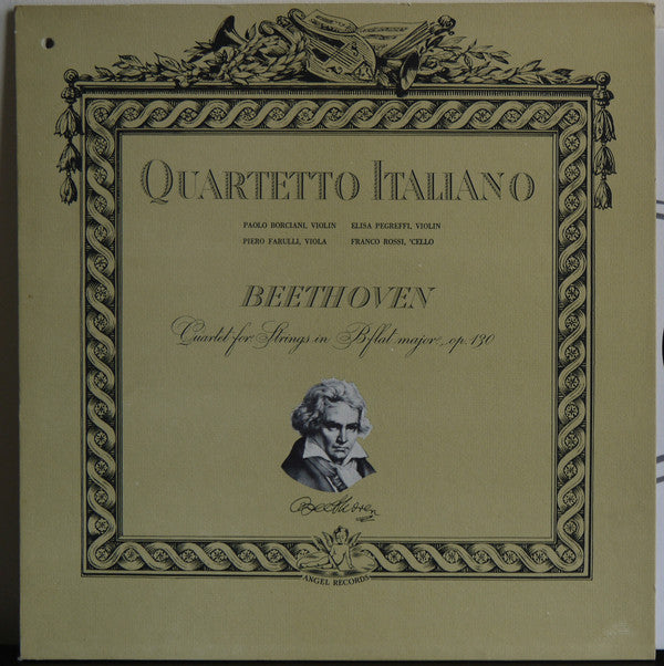 Beethoven*, Quartetto Italiano : Quartet For Strings In B Flat Major, Op. 130 (LP, Album, Mono)