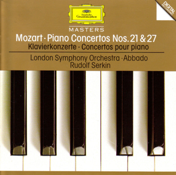 Mozart*, Rudolf Serkin, London Symphony Orchestra, Claudio Abbado : Piano Concertos Nos. 21 & 27 (CD, Comp, RE)