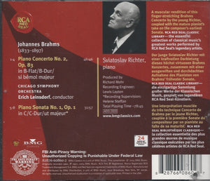 Brahms* - Sviatoslav Richter, Chicago Symphony Orchestra, Erich Leinsdorf : Piano Concerto No. 2 / Piano Sonata No. 1 (CD, Comp, RM)