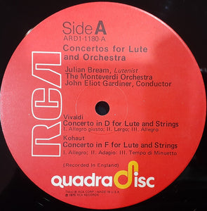 Vivaldi* · Handel* · Kohaut* / Julian Bream : Concertos For Lute & Orchestra (LP, Quad)