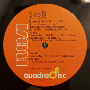 Vivaldi* · Handel* · Kohaut* / Julian Bream : Concertos For Lute & Orchestra (LP, Quad)